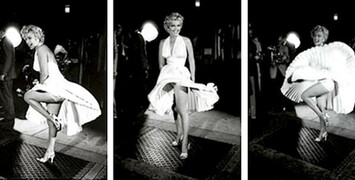 Marilyn Monroe et une bouche de métro dans Sept ans de réflexion